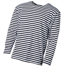 MFH russ. Marine Sommer T-Shirt langarm Telnjaschka gestreift wählbar S bis 6XL