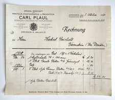 Alte Rechnung Königlich sächsischer Hoflieferant Dresden 1921