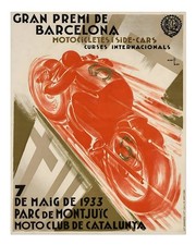 Vintage Rennplakat Wandkunst