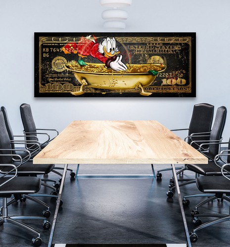 Acrylglasbild dagobert dollar - acrylglasbild,