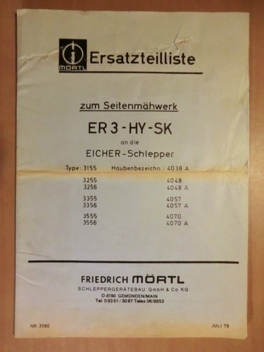 Ersatzteilliste mörtl - ersatzteilliste,
