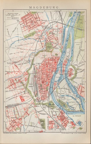 Landkarte city map 1894