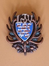 Alte Brosche Landesjagdverband Hessen Silber (224) Sehr guter Zustand
