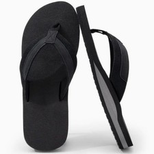Flip Flops Herren Weich Leder Bade Sandalen Badelatschen Hausschuhe Zehentrenner