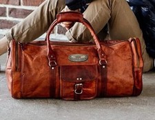 Leder Rund Reise Seesack