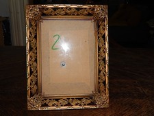 alter Bilderrahmen Messing patiniert gewölbtes Glas Aufsteller drehbar Nr. 2