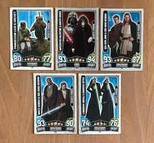 Topps Star Wars Force Attax Movie Serie 3 - 5 Karten Zusatz-Power