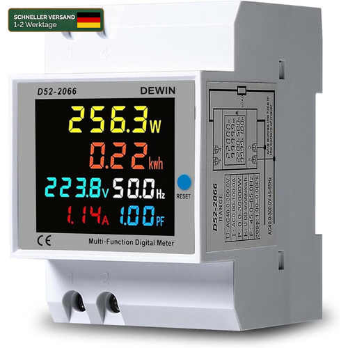 Stromzähler hutschiene lcd - stromzähler,