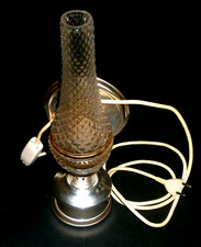 Stylische Tischleuchte Tischlampe 60er/70er Glas verchromt Vintage Retro