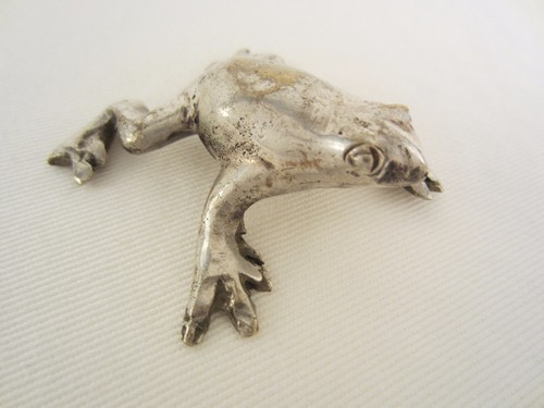 Frosch figur silber niedlich - frosch,