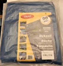 Gewebeplane Abdeckplane 6x10m Blau 90gr.mit Ösen Wohnwagen,Wohnmobil,Auto,NEU!