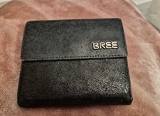 Portemonnaie, Damen, BREE, schwarz Leder, Geldbörse, Glitzer,