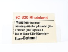 Zuglaufschild Waggonschild IC