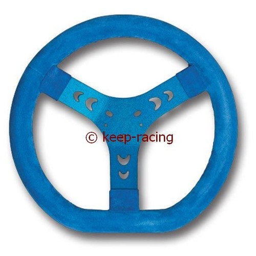 Kart lenkrad wildleder - lenkrad, blau