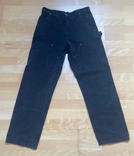 Carhartt Hose Firm Duck Double-Front Work Dungaree schwarz W30 L30