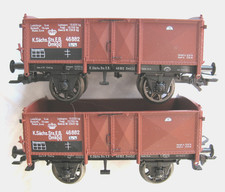 Fleischmann 2x 46882 Omk(u) Mittelbordwagen K.Sächs.Sts.E.B. sehr gut lt. Fotos;