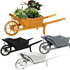 Blumenkarre Pflanzschubkarre Holzschubkarre Garten Schubkarre 129CM Dekoration