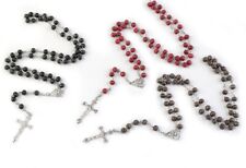 duftender Rosenkranz aus Holzperlen in Geschenkschachtel Kreuz Gebetskette Jesus