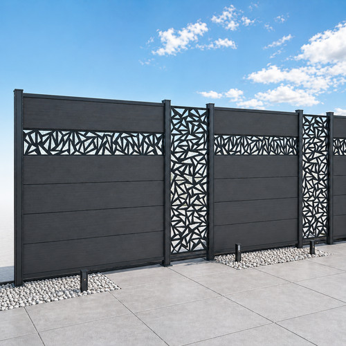 Wpc sichtschutzzaun anthrazit - wpc,