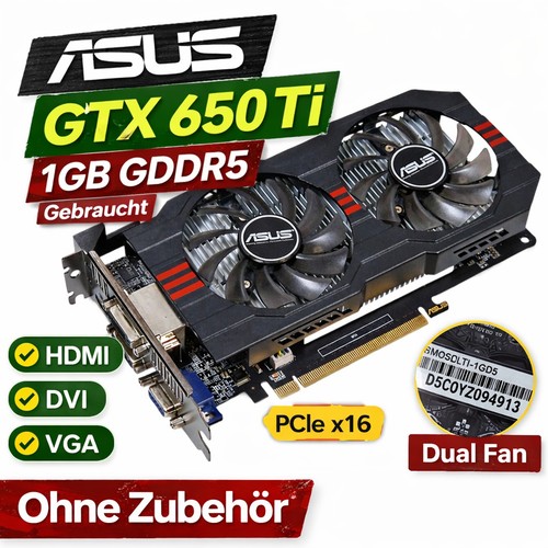 Asus gtx 650 - 1gb, gddr5