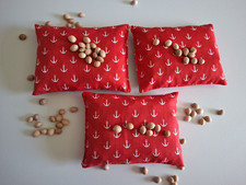 Kirschkernkissen Wärmekissen Körnerkissen Geschenk 13x10cm Kältekissen Anker rot