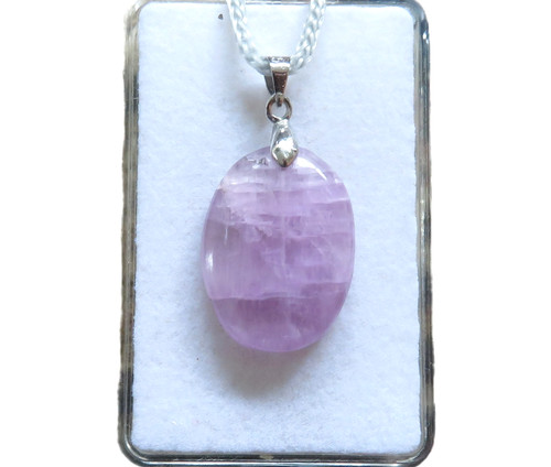 Kunzit cabochon anhänger mit - kunzit,