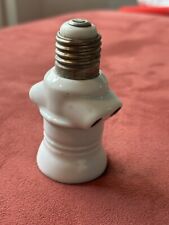 Alte Porzellan Lampenfassung E 27 Stromdieb Doppelsteckdose