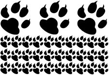 60 Stück in 3x3cm Pfoten Pfote Tatze Aufkleber Wandtattoo Cat Dog Katzenpfoten x