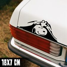 AUTO AUFKLEBER "SNOOPY GUCKT" 18X7CM PEANUTS PEEKIN KOFFERAUM STICKER JDM #0320