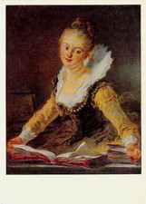 Künstler Fragonard AK, junge Frau "Die Lesende"