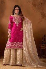 Punjabi Sharara Pink Farbe