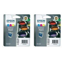 2 x Original Epson T041 color mehrfarbig Stylus C62 CX3200 - o.V.