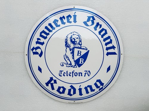 Emailschild brauerei brantl - emailschild,