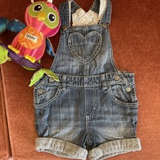 Kurze Jeans Latzhose Mädchen