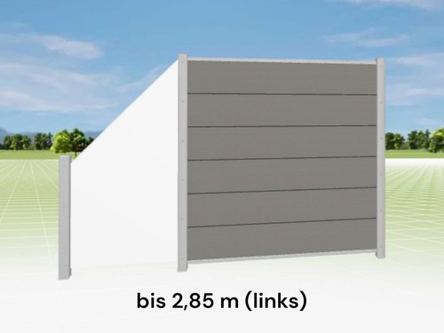 Wpc sichtschutzzaun grau - wpc,