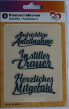 Stanzschablonen "Schriften