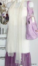 NOA NOA Kleid Tunika Basic Lace S 36 chalk salt beige creme Unterkleid Spitze