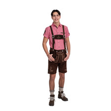 Kurze Lederhose Braun