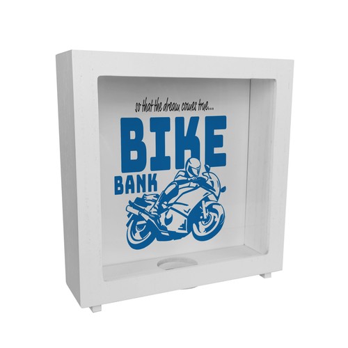 Bike bank rahmen spardose aus - rahmen,