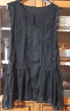 Schickes Chiffon Boho Romantisches Kleid mit SPITZE GR:M 