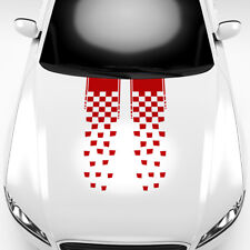 Flaggen Rennstreifen Set Aufkleber Dekorstreifen Rallye Streifen Auto Karo #1200