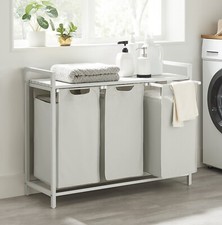 VASAGLE Wäschekorb 3 Fächer