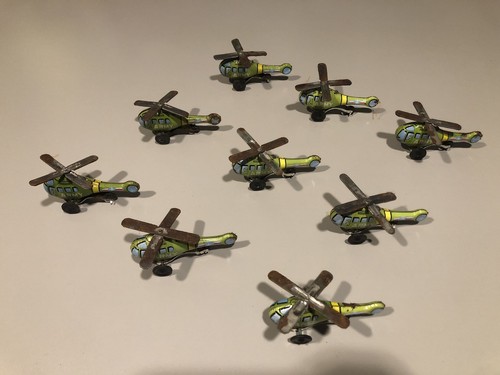 Blechspielzeug hubschrauber - 9x,