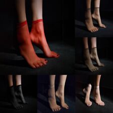 Transparente elastische Kurzstrümpfe Damen ultradünne Socken (3 Paar)