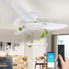 Deckenleuchte Fan mit Ventilator LED Leise Deckenventilator Beleuchtung Dimmbar