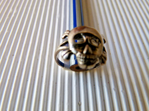 44413 ring totenkopf 925 - ring,
