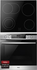 Amica Einbau Herd Set EHCX 934 600 E 77 l Garraum Glaskeramik Kochfeld B Ware