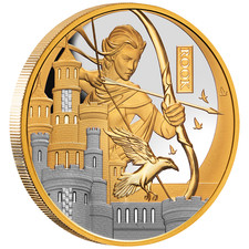 Goldmünze Schachturm mit Platinbeschichtung 2026 - Niue - im Etui - 1 Oz PP