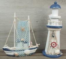 2tlg. Deko Set Leuchtturm