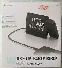 Hama Projektionswecker USB-Anschluss Digitaler Funkwecker mit Touch-Screen NEU